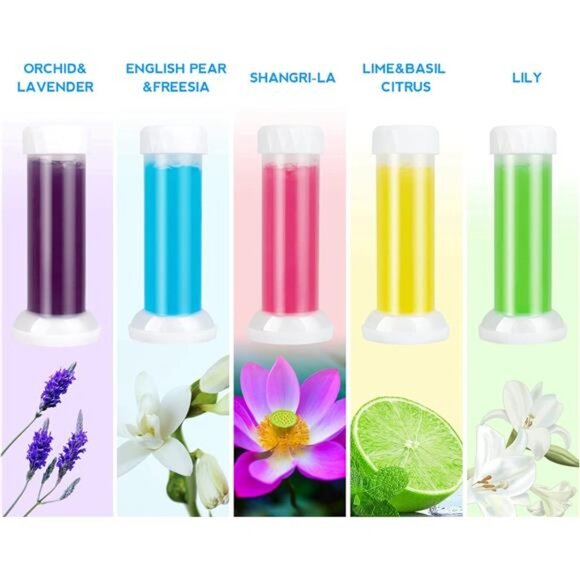 Toilet Gel Stamps 60 Count Floral Scented Bowl Cleaner Air Freshener Set - Picture 2 of 7